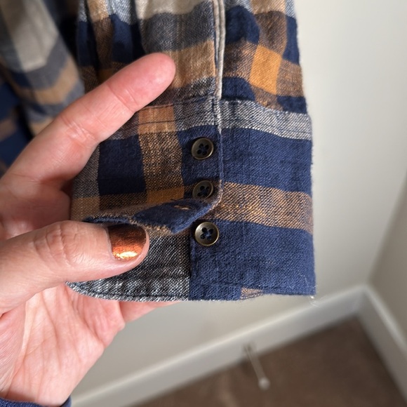 Free People Peppy Plaid Oversized Button Down Shirt Size XS Cabincore - Picture 6 of 8